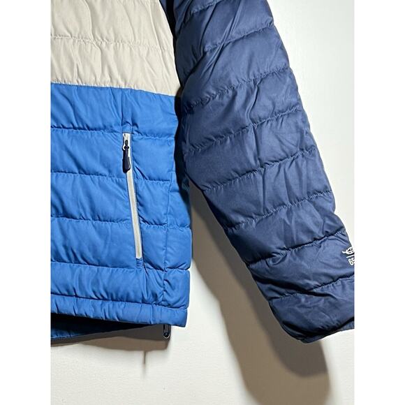 LL Bean Men's EUC Blue/Gray Colorblock Down Jacket Puffer Full Zip Snow Size M - Picture 2 of 6